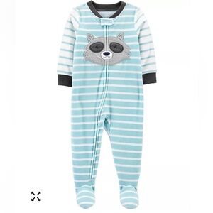 Baby Boy Raccoon Fleece Footie PJs - 1 piece - Long Sleeve